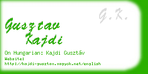 gusztav kajdi business card