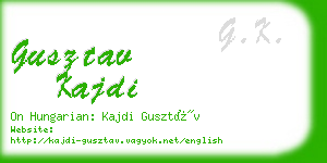 gusztav kajdi business card